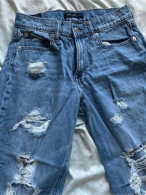 Aeropostale Distressed Boyfriend Jeans Blue
